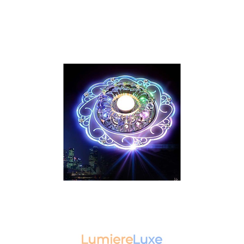 Plafonnier en cristal, spot SMD 3 W, lampe créative, tube lumineux coloré, plafonnier