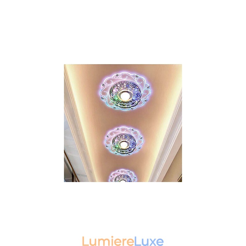 Plafonnier en cristal, spot SMD 3 W, lampe créative, tube lumineux coloré, plafonnier