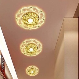 Plafonnier en cristal, spot SMD 3 W, lampe créative, tube lumineux coloré, plafonnier