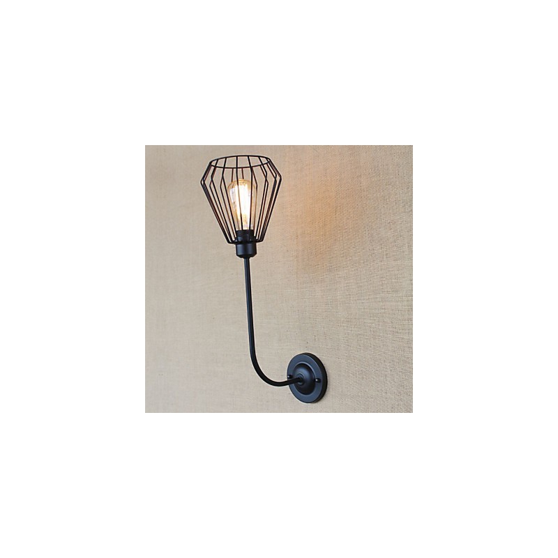 Lampe de chevet à tête unique en fer, style antique, style country américain