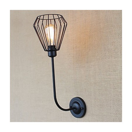 Lampe de chevet à tête unique en fer, style antique, style country américain Lampe de chevet à tête unique en fer, style antique, style country américain