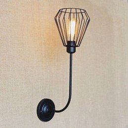 Lampe de chevet à tête unique en fer, style antique, style country américain