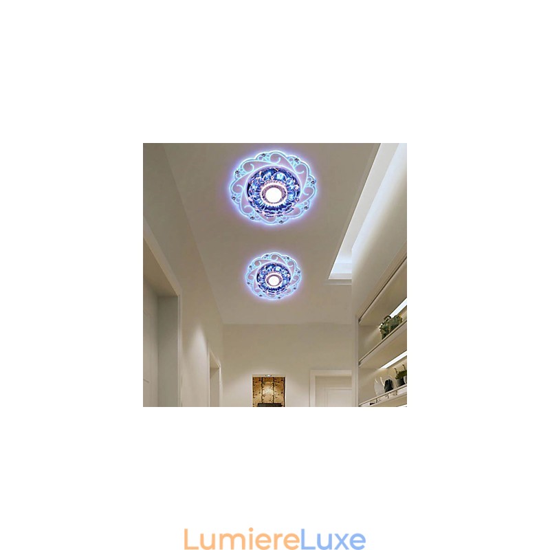 Plafonnier en cristal, spot SMD 3 W, lampe créative, tube lumineux coloré, plafonnier