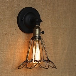 Applique murale décorative en bronze avec treillis en fer de style industriel américain