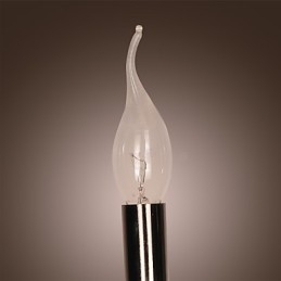 Applique murale en cristal noir avec ampoule bougie