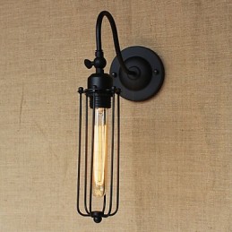 Art Minimaliste Noir Mat Américain Country Salon Lampe Chambre Balcon Applique Lampe De Chevet