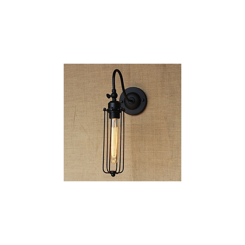 Art Minimaliste Noir Mat Américain Country Salon Lampe Chambre Balcon Applique Lampe De Chevet