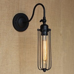 Art Minimaliste Noir Mat Américain Country Salon Lampe Chambre Balcon Applique Lampe De Chevet