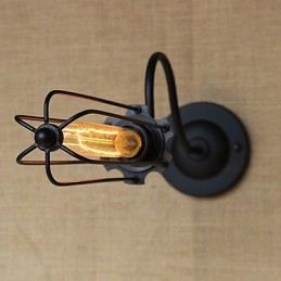 Art Minimaliste Noir Mat Américain Country Salon Lampe Chambre Balcon Applique Lampe De Chevet