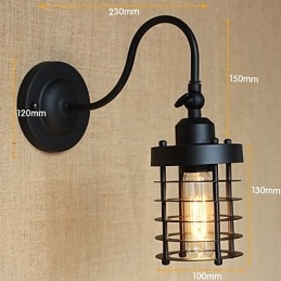Décoration murale minimaliste noire mate de style country américain