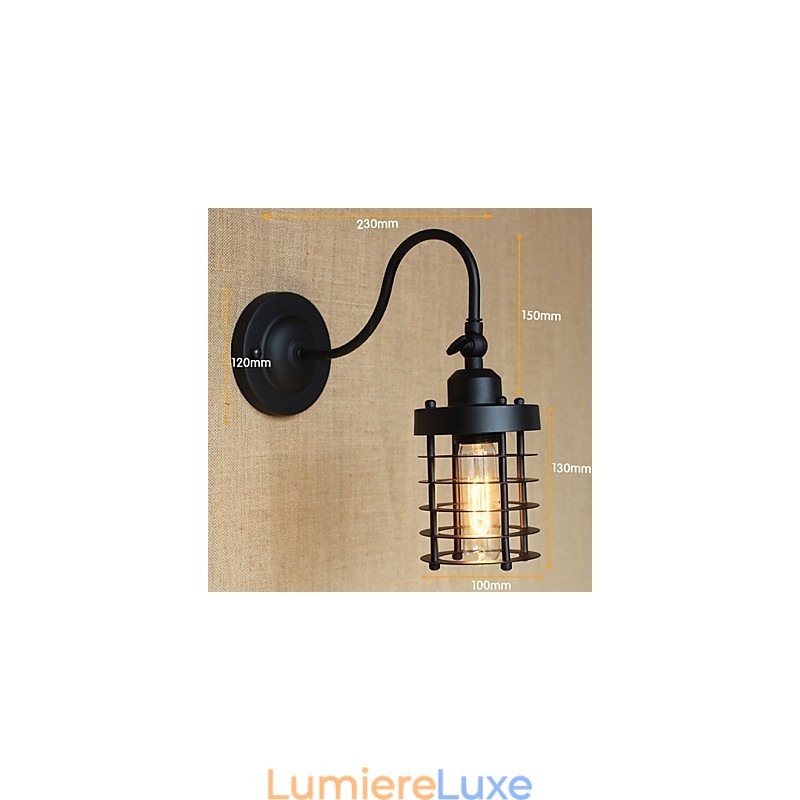 Décoration murale minimaliste noire mate de style country américain