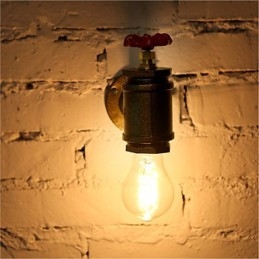 Appliques murales industrielles vintage en forme de tuyau d'eau, style loft Edison, luminaires muraux pour bar et restaurant