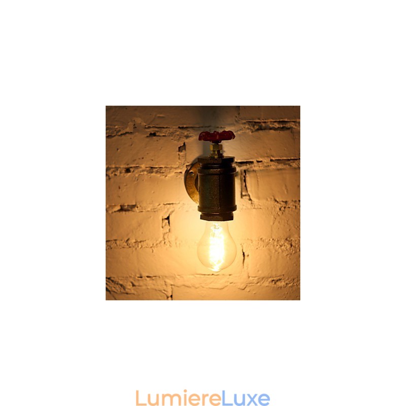 Appliques murales industrielles vintage en forme de tuyau d'eau, style loft Edison, luminaires muraux pour bar et restaurant
