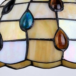 Applique murale créative en fer forgé, style méditerranéen européen et rural, luminaires en verre
