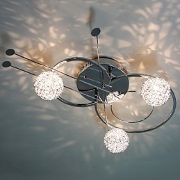 Plafonnier encastré électroplaqué contemporain moderne