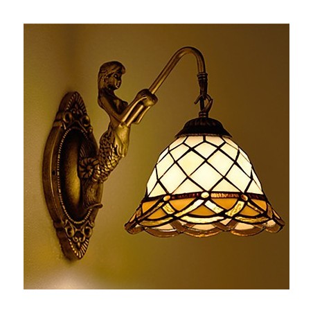 Applique murale créative en fer forgé de style rural européen, luminaires en verre Applique murale créative en fer forgé de style rural européen, luminaires en verre