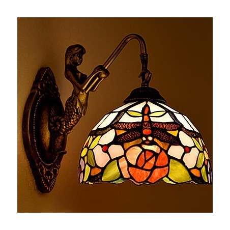 Applique murale créative en fer forgé de style rural européen, luminaires en verre Applique murale créative en fer forgé de style rural européen, luminaires en verre