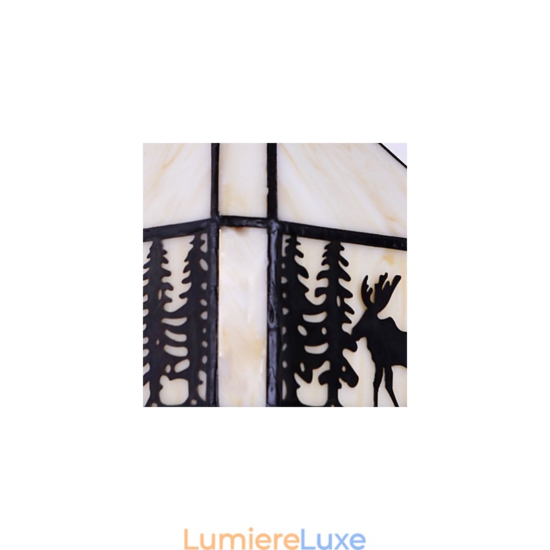 Lampe murale créative en fer forgé représentant un cerf de Noël, style européen et rural