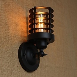 Applique murale décorative rétro simple et élégante noire pour chevet, allée, escaliers, balcon