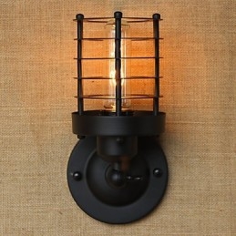 Applique murale décorative rétro simple et élégante noire pour chevet, allée, escaliers, balcon