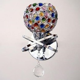 Applique murale en cristal à tête unique