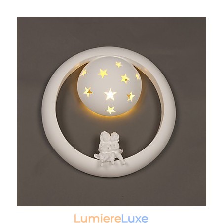 Applique murale en plâtre pastorale douce et amusante pour chambre d'enfant Applique murale en plâtre pastorale douce et amusante pour chambre d'enfant