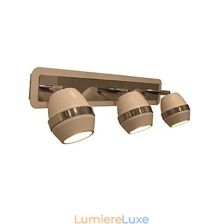Appliques murales modernes sphériques chromées pour salle de bain avec 3 lumières Appliques murales modernes sphériques chromées pour salle de bain avec 3 lumières