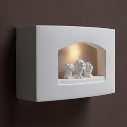 Applique murale en plâtre créative et contemporaine pour chambre à coucher