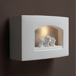 Applique murale en plâtre créative et contemporaine pour chambre à coucher
