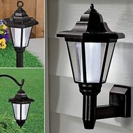 Applique murale de sécurité à énergie solaire pour jardin, allée, cour, paysage