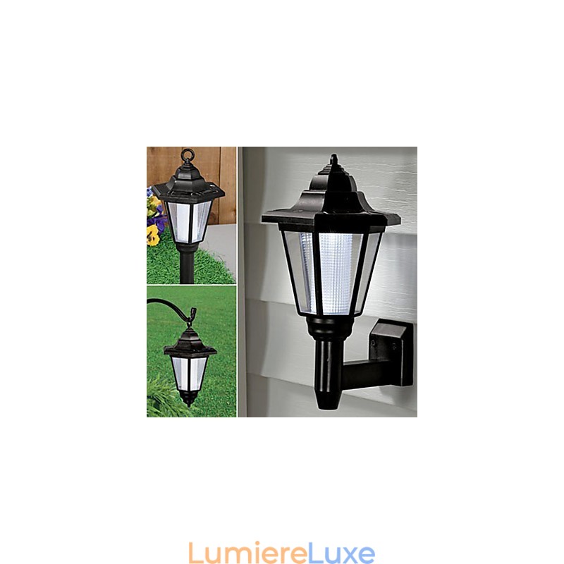 Applique murale de sécurité à énergie solaire pour jardin, allée, cour, paysage