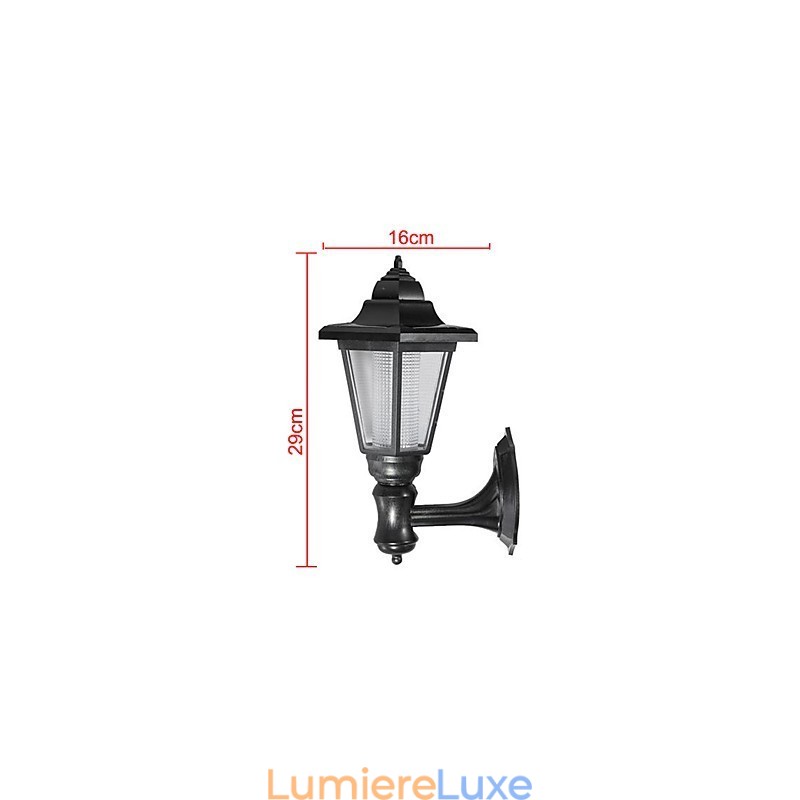 Applique murale de sécurité à énergie solaire pour jardin, allée, cour, paysage