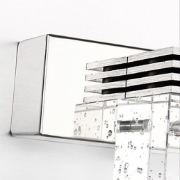 Applique murale moderne avec abat-jour cubique à bulles de verre, style miroir
