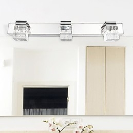 Applique murale moderne avec abat-jour cubique à bulles de verre, style miroir
