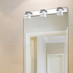 Applique murale moderne avec abat-jour cubique à bulles de verre, style miroir