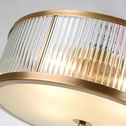 Plafonnier en métal et laiton, style traditionnel, classique et rustique
