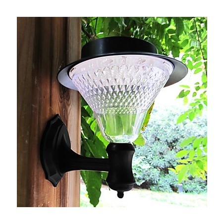 Lampe murale d'extérieur à énergie solaire, blanche, pour jardin, cour, porte, chemin Lampe murale d'extérieur à énergie solaire, blanche, pour jardin, cour, porte, chemin