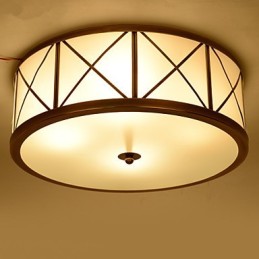 Plafonnier en métal et laiton, style traditionnel, classique et rustique