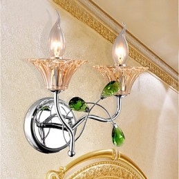 Appliques murales en cristal de style européen, contemporaines et décontractées
