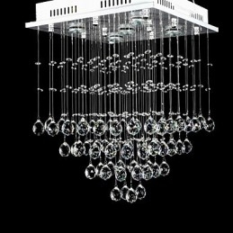 Plafonnier moderne contemporain en cristal électroplaqué