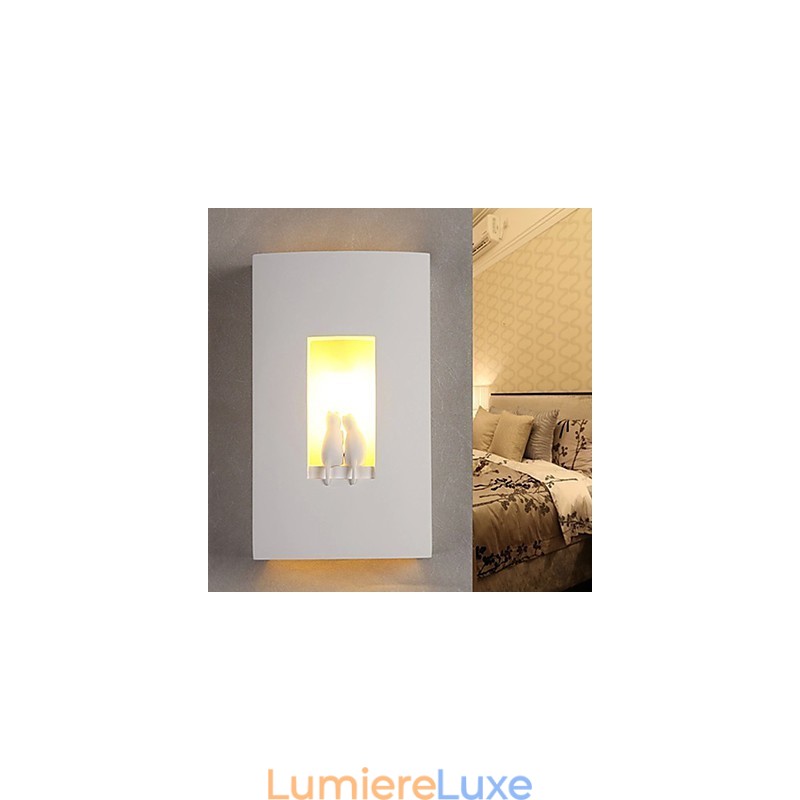Lampe murale créative en plâtre pour chambre d'enfant, design tendance et chaleureux