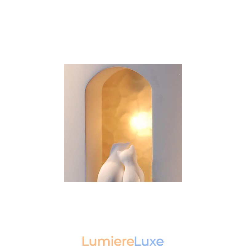 Lampe murale créative en plâtre pour chambre d'enfant, design tendance et chaleureux