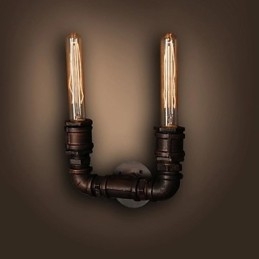 Pipe à eau rétro originale à 2 lampes