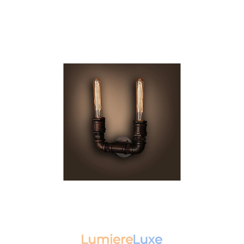 Pipe à eau rétro originale à 2 lampes
