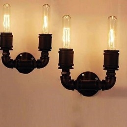 Pipe à eau rétro originale à 2 lampes