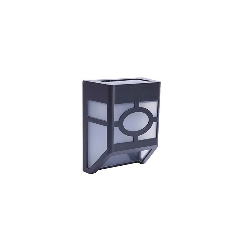 Lampe de terrasse murale solaire jaune chaud à 2 lanternes