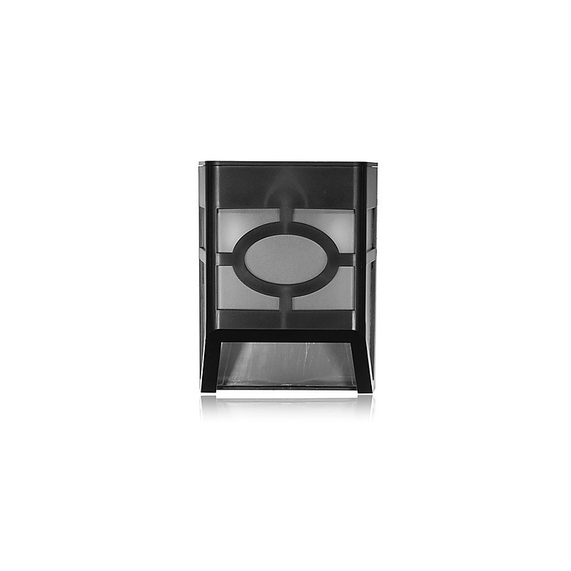 Lampe de terrasse murale solaire jaune chaud à 2 lanternes