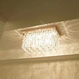 Plafonnier en cristal et métal contemporain moderne