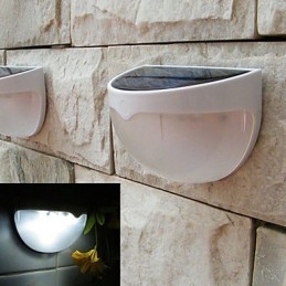 Lampe solaire d'extérieur à capteur automatique pour jardin (blanche)