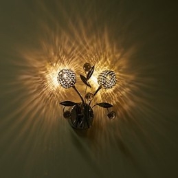 Appliques murales en cristal style mini moderne contemporain en métal